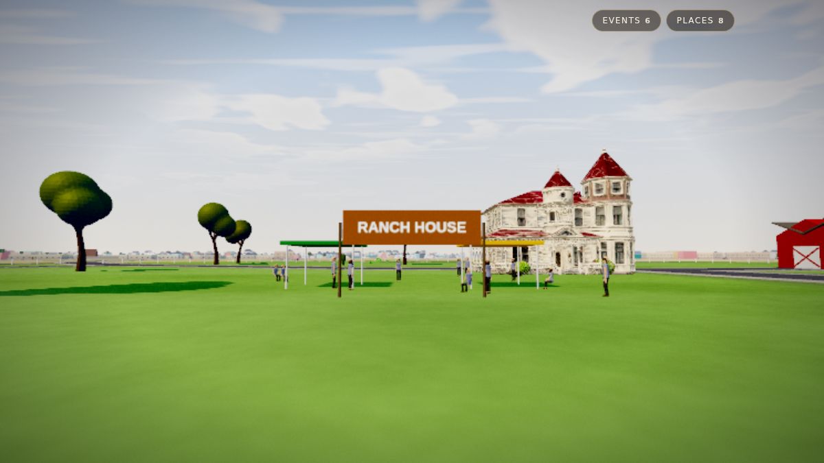The spot for Christmas at the Ranch with Santa (Santa Nights) in the 3D recreation