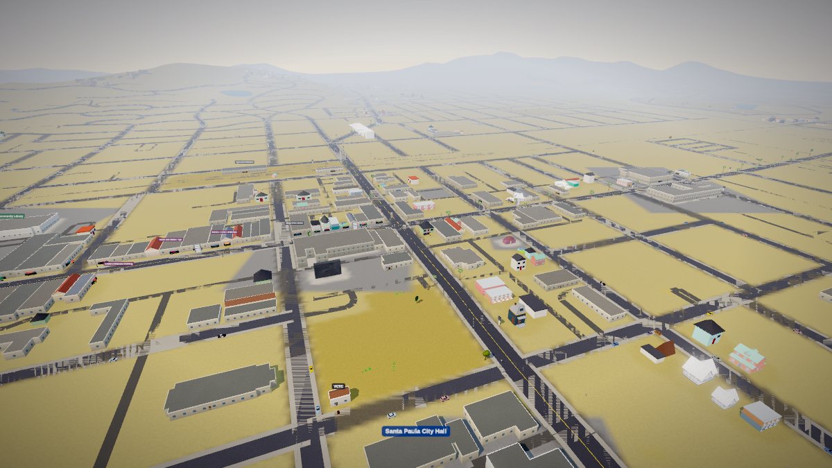 Santa Paula in the 3D recreation